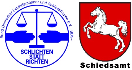Bild vergrößern: Logo Bund Deutscher Schiedsmänner mit Niedersachsenroß
